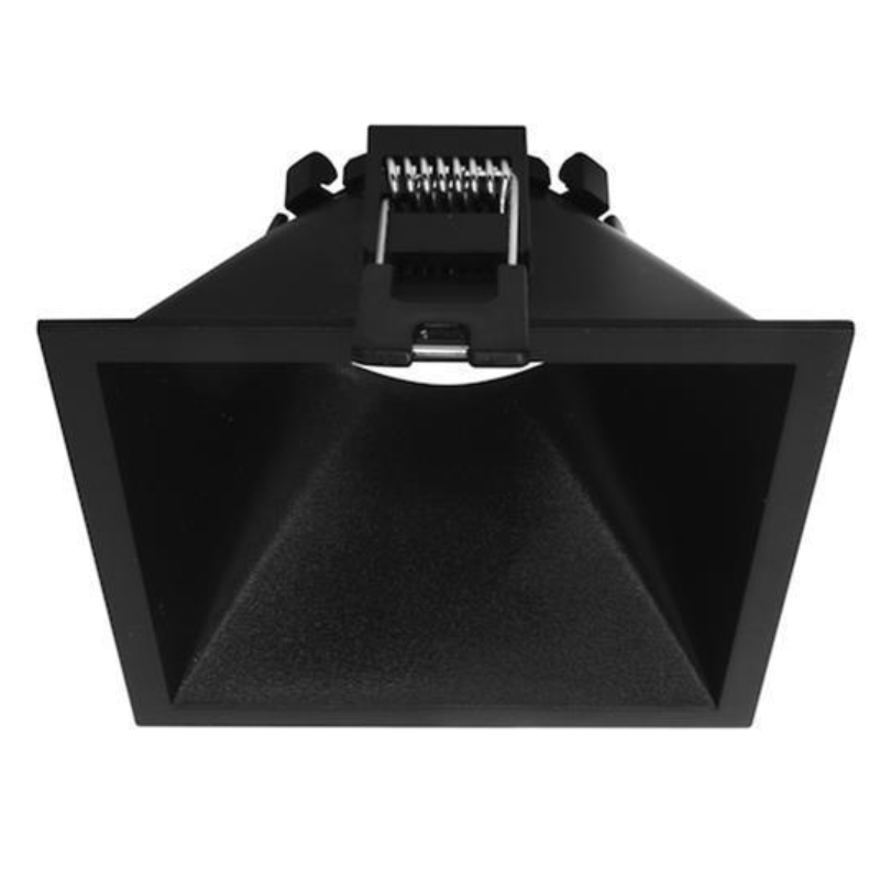 Difusor cuadrado tipo bafle para lampara GU10/MR16 Acabado Negro - Wattko